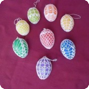 Háčkovaná vajíčka - různé barvy