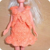 Vějířový komplet pro Barbie - oranžový