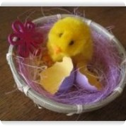 Velikonoční košíček malý s kuřátkem