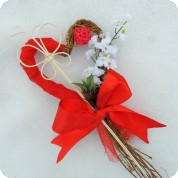 Jarní dekorace - Srdce červené Valentýnské