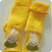 Jarní velikonoční ponožky - Zajíček