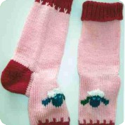 Jarní velikonoční ponožky - Beránek