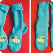 Jarní velikonoční ponožky Kačenky