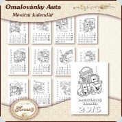 Kalendář - omalovánky Auta